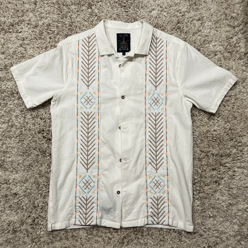 Roark La Boda Gonzo Guayabera Short Sleeve Shirt S